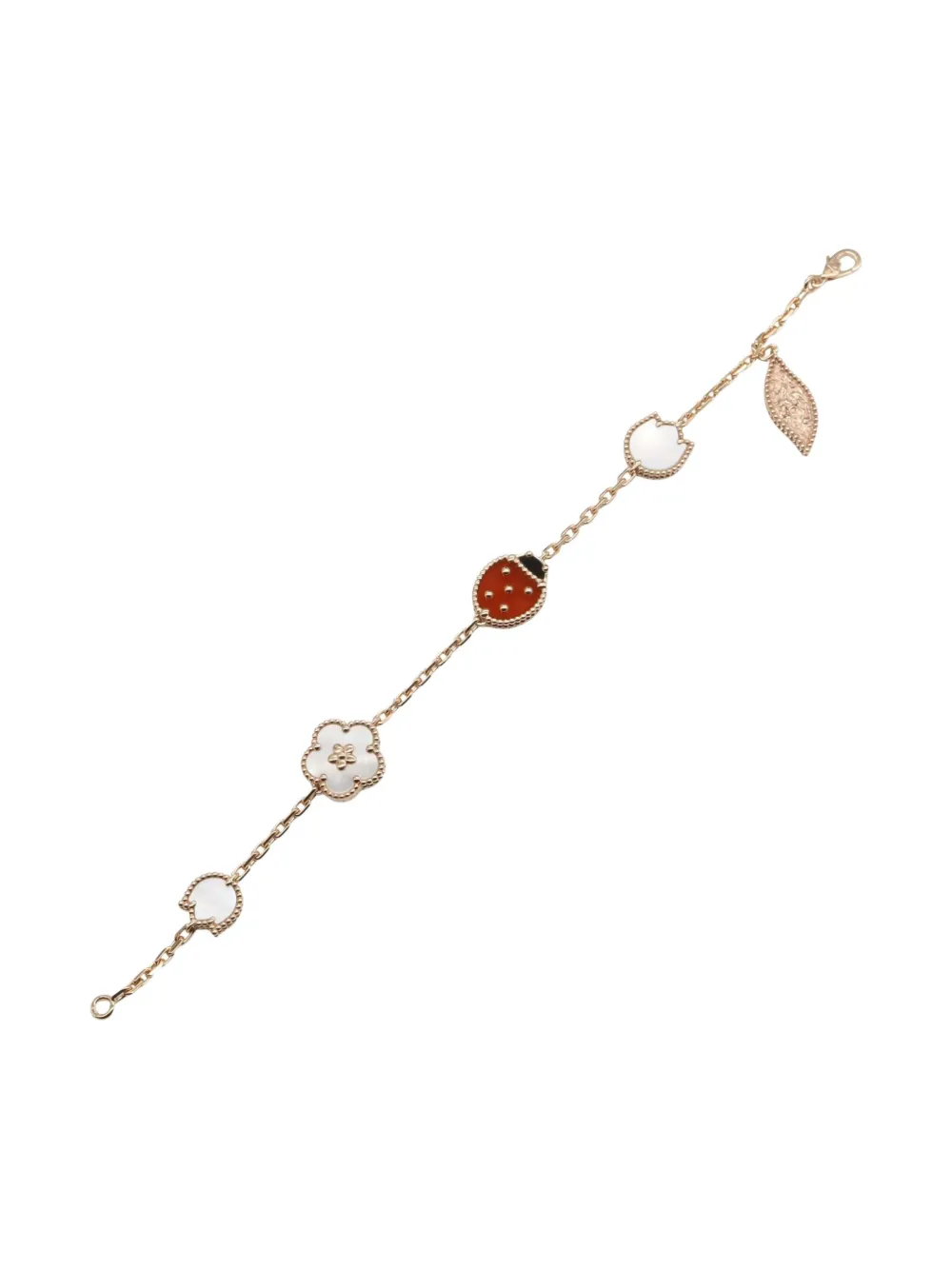 Van Cleef & Arpels سوار 'لاكي سبرينغ' ذهب وردي عيار 18 مرصع بأحجار متعددة من عقد 2010 | Image 2