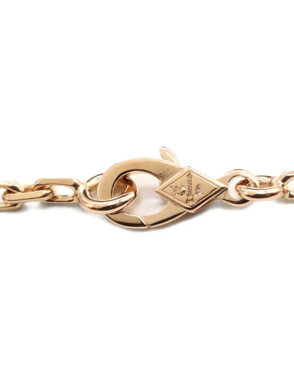 Pre-owned Van Cleef & Arpels 2010s 18k Rose Gold Lucky Spring Multi-stone Bracelet