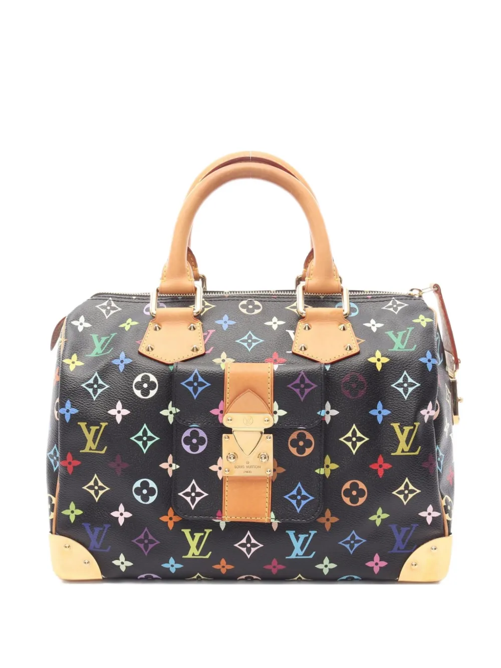 Louis Vuitton Pre-Owned x 村上隆 2014 スピーディ ハンドバッグ - ブラック Louis Vuitton Pre-Owned x 村上隆 2014 スピーディ ハンドバッグ - ブラック