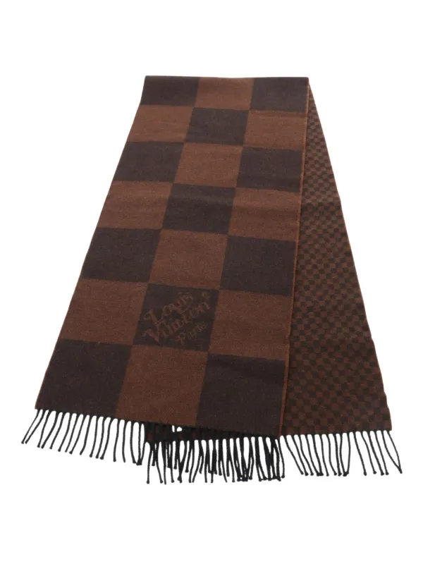 Louis Vuitton Pre-Owned 2020 Damier Giant Scarf Brown Farfetch