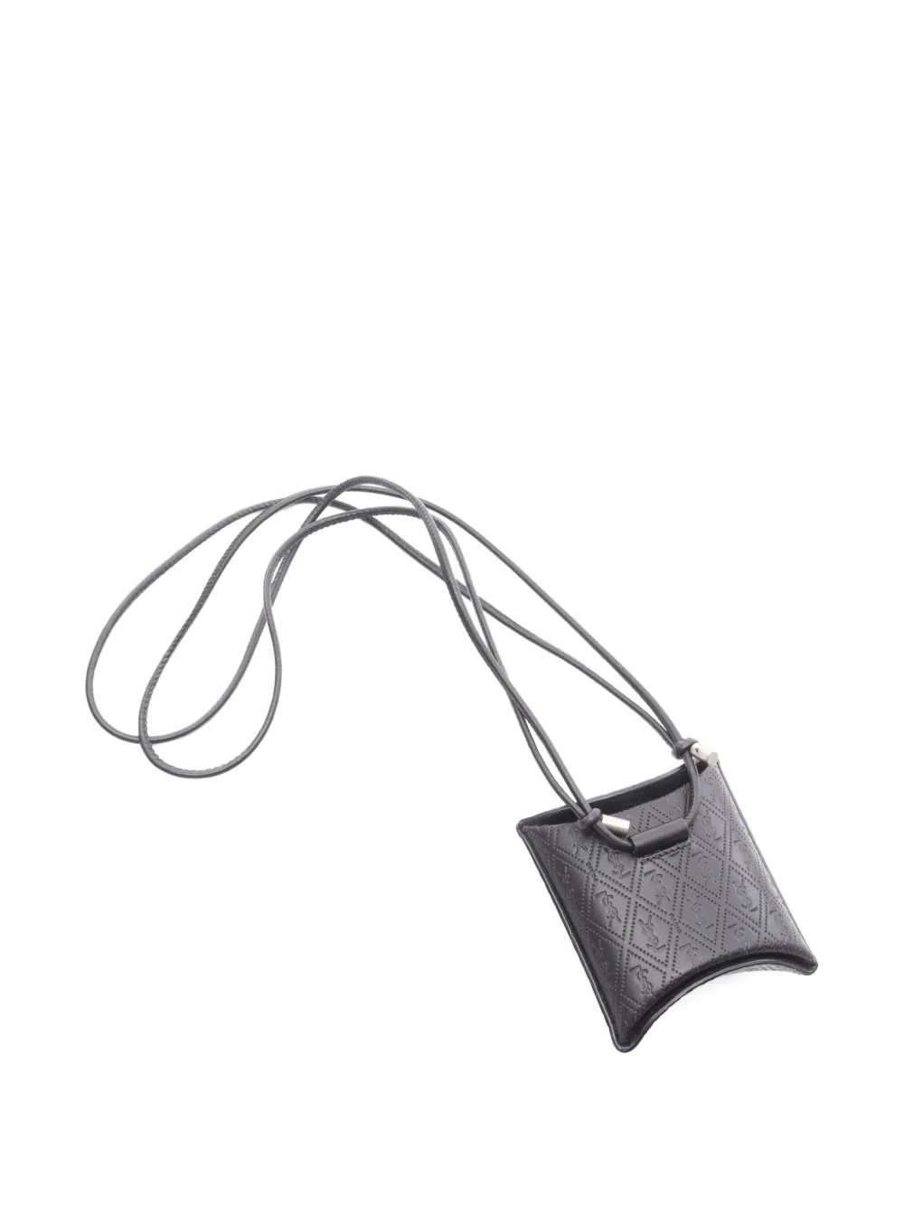 Saint Laurent Pre-Owned 2020s Take-Away logo-detail leather Airpods case | Image 2