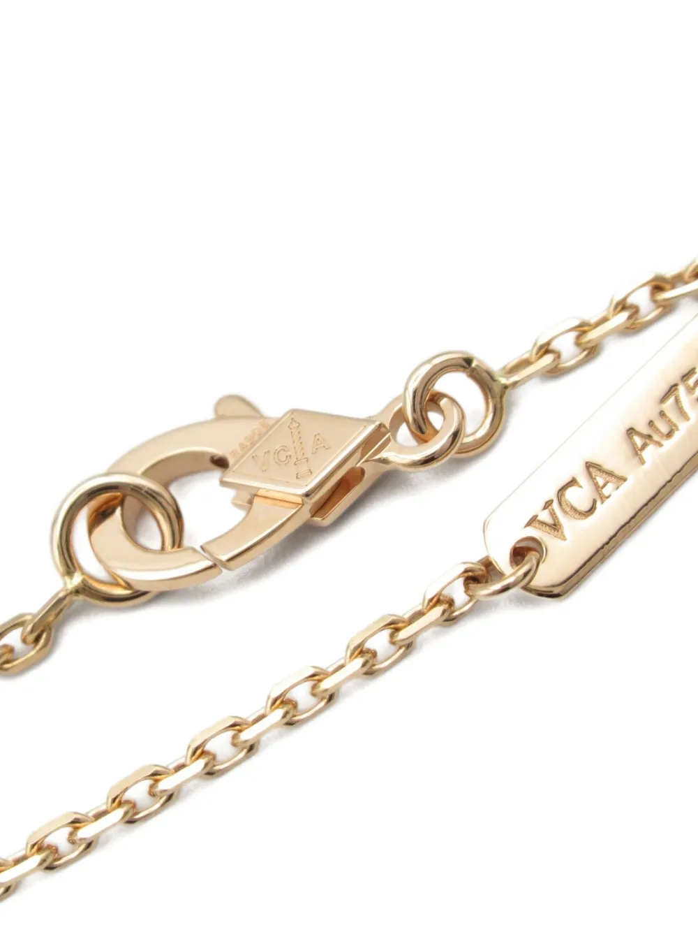 Pre-owned Van Cleef & Arpels 2010s 18kt Rose Gold Diamond Alhambra Necklace