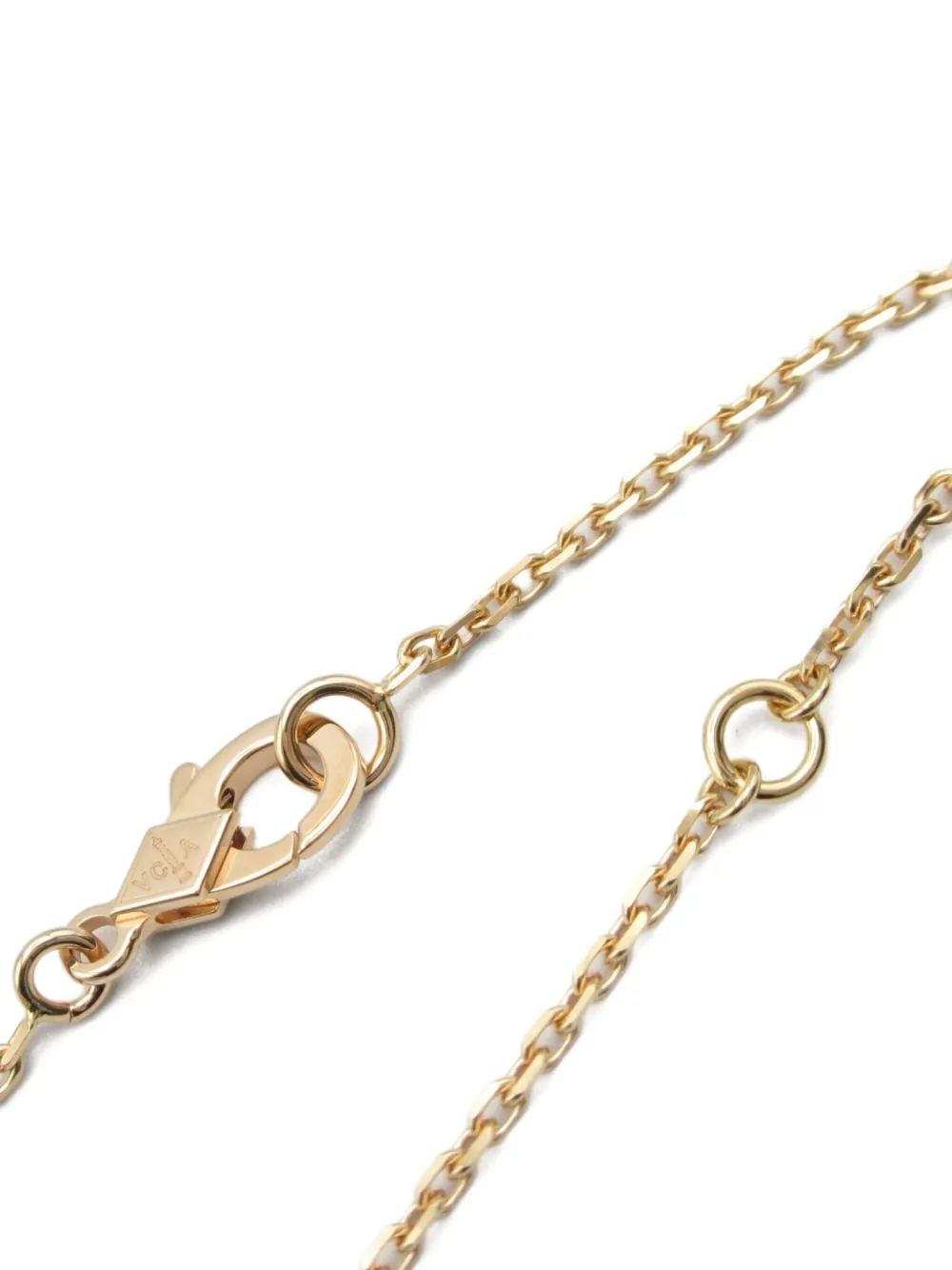 Pre-owned Van Cleef & Arpels 2010s 18kt Rose Gold Diamond Alhambra Necklace