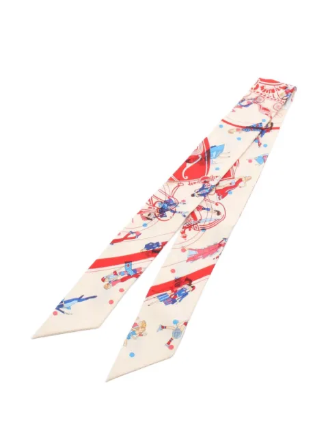 Hermès Pre-Owned 2010s Ex-Libris Les Parisiennes ribbon scarf