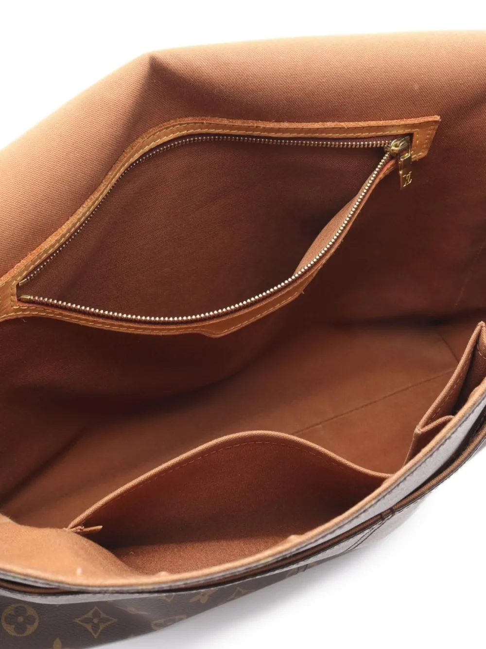 Pre-owned Louis Vuitton 2003 Monogram Aves Messenger Bag In Brown