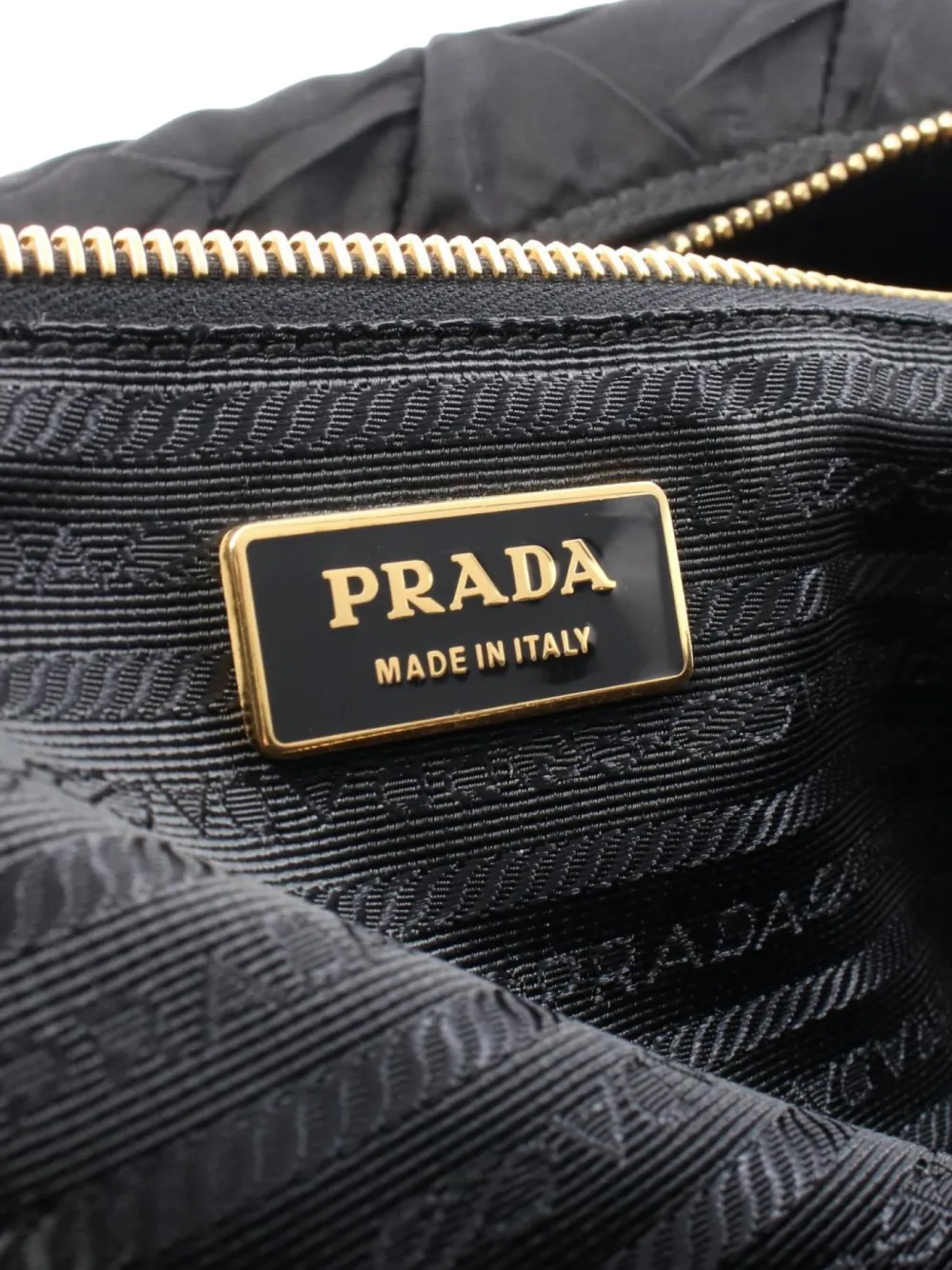 Pre-owned Prada 2010s Tessuto Re-nylon Quilted Cross Body Bag In Black