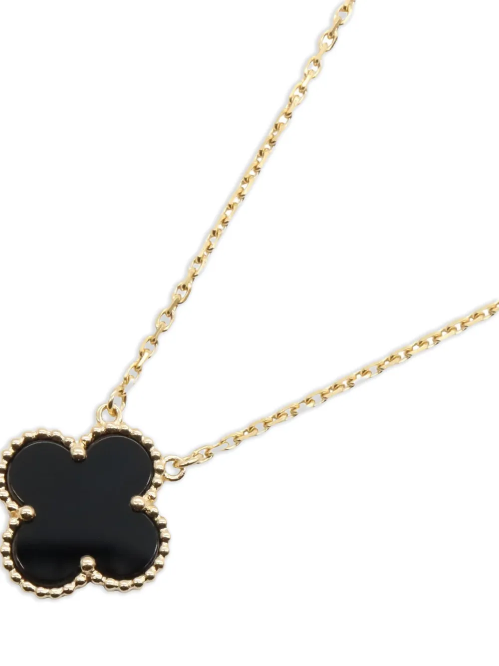 Van Cleef & Arpels 2010s 18K yellow gold Alhambra onyx necklace | Image 2