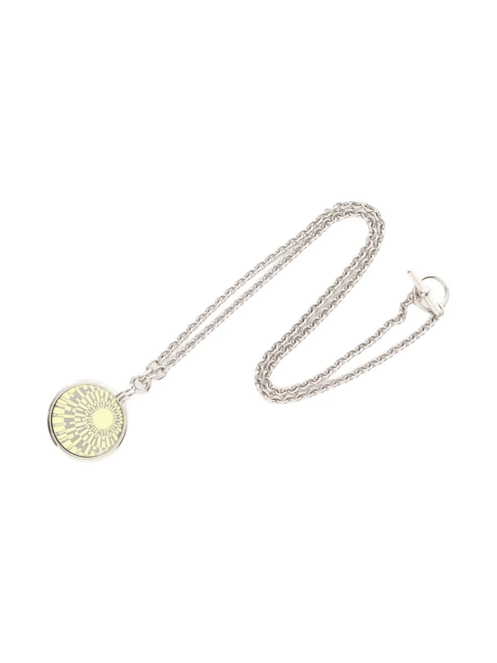 Hermès Pre-Owned 2010s Medaille OP'H necklace | Silver | Image 1