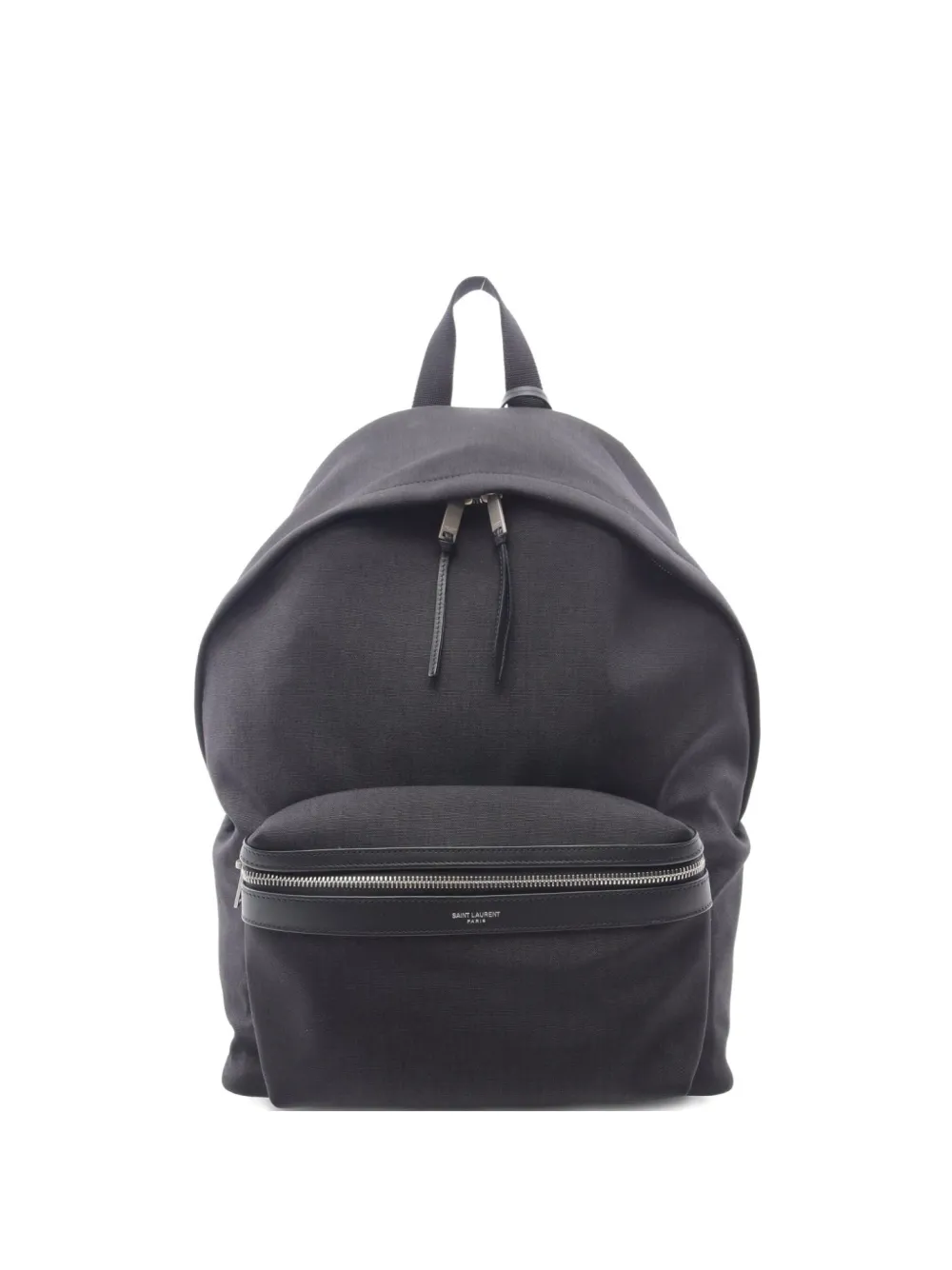 Saint Laurent Pre-Owned 2010s leather-trimmed backpack | Black | Image 1