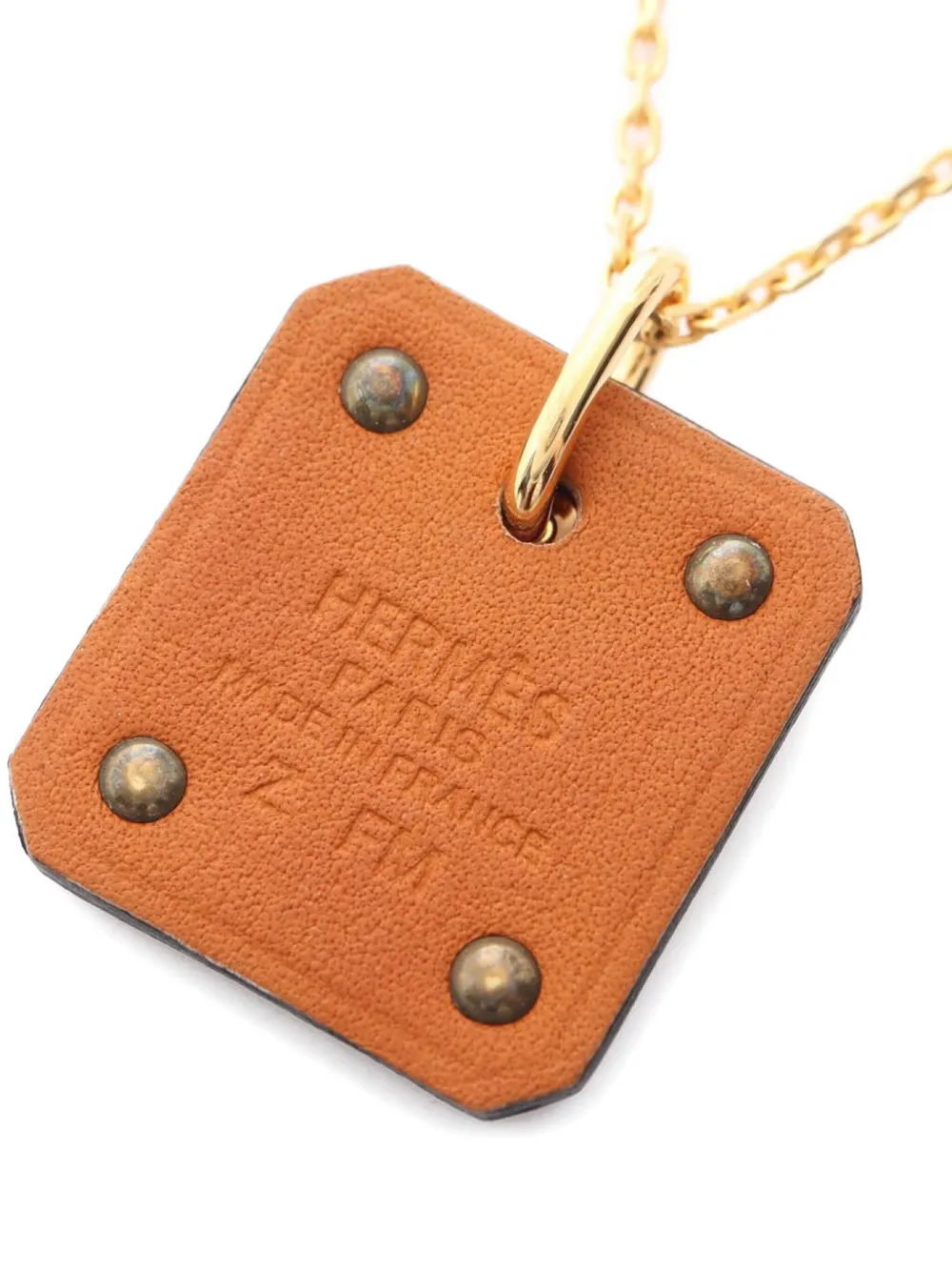Pre-owned Hermes 2021 Asdukur Pm Necklace In Gold