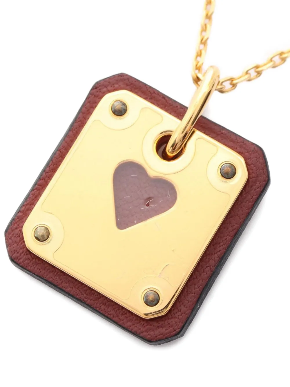 Pre-owned Hermes 2021 Asdukur Pm Necklace In Gold