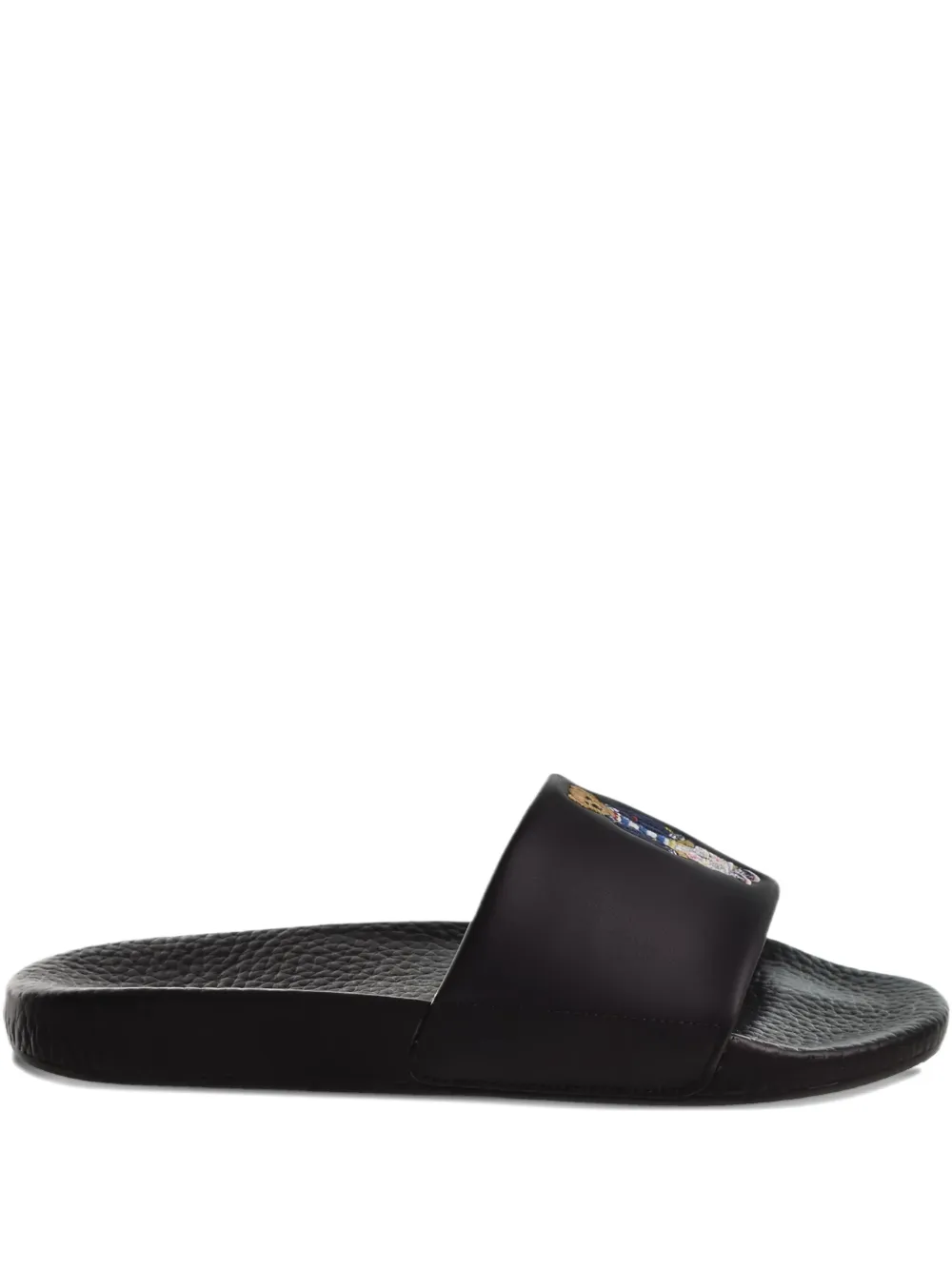 Polo Ralph Lauren bear-embroidered slides Black