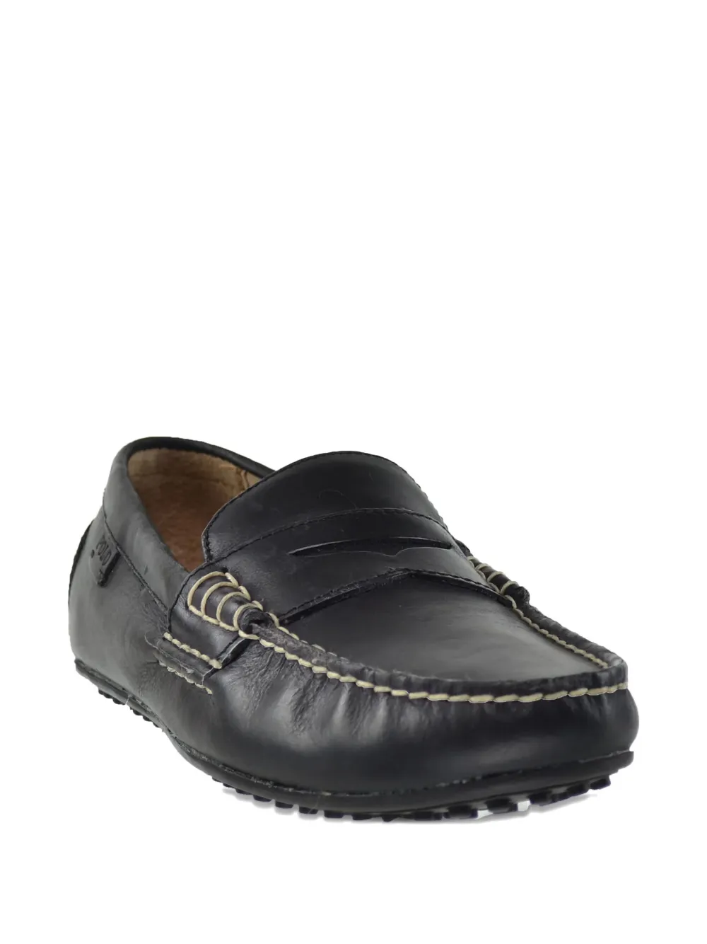 Polo Ralph Lauren Wes Smooth Pull Up leather loafers - Zwart