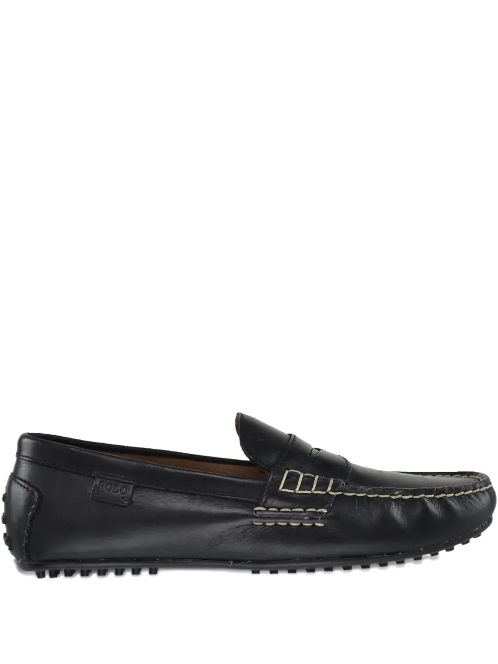 Polo Ralph Lauren Wes Smooth Pull Up leather loafers Black