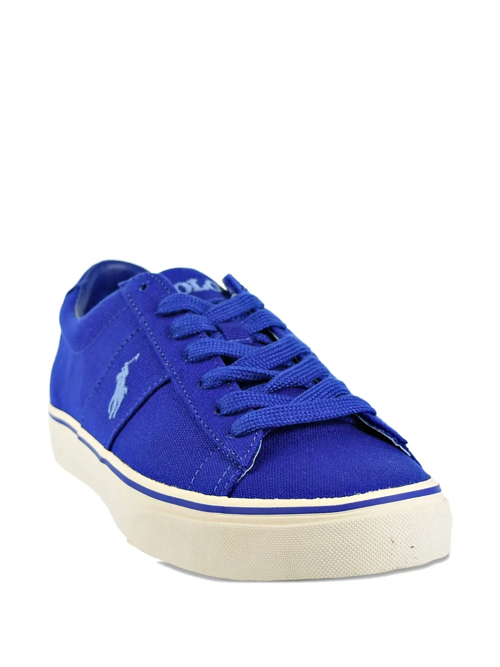 Polo Ralph Lauren Logo-detail Lace-up Sneakers In Blue