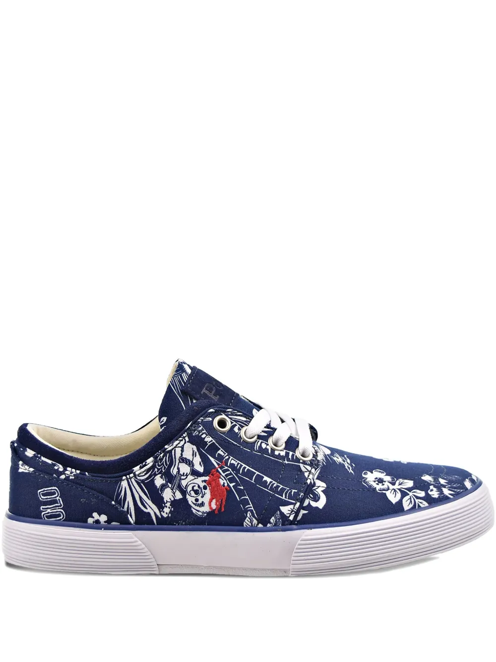 Polo Ralph Lauren bear-print low-top sneakers Blue