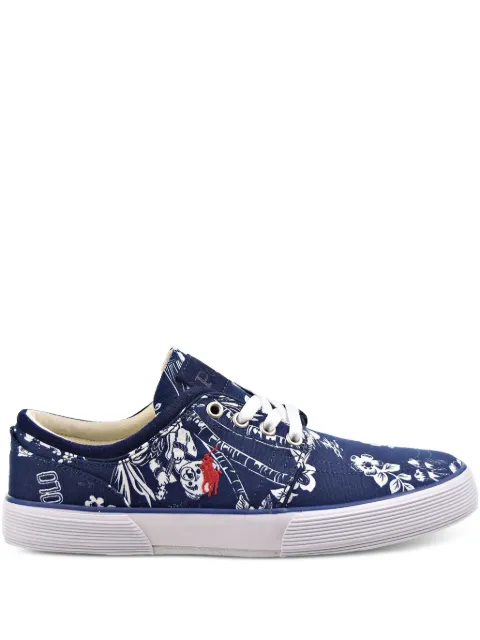 Polo Ralph Lauren bear-print low-top sneakers