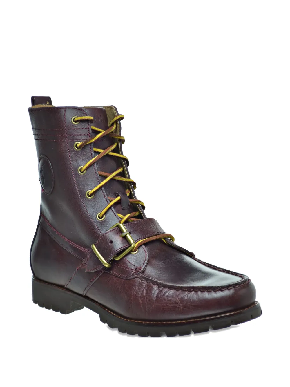Polo Ralph Lauren buckle-fastening leather boots Red