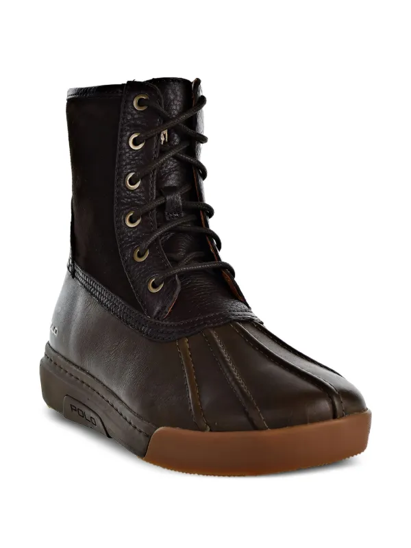 Polo Ralph Lauren Declan lace-up Leather Boots Brown FARFETCH IN