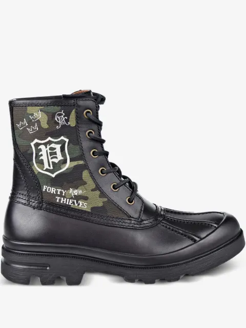 Polo Ralph Lauren botas con agujetas y panel militar