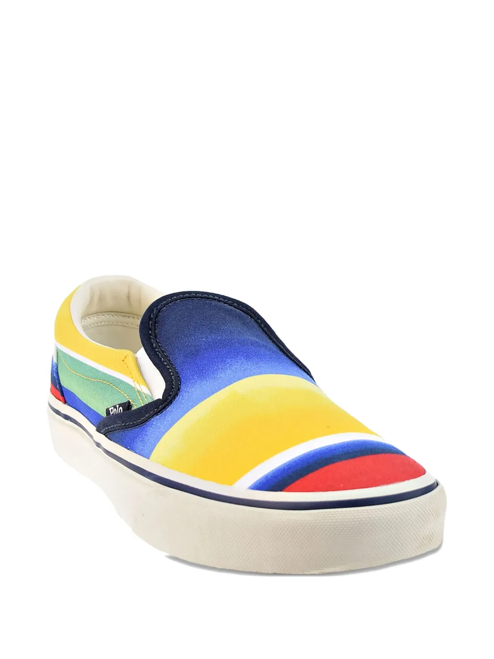 Polo Ralph Lauren striped-pattern slip-on sneakers Yellow