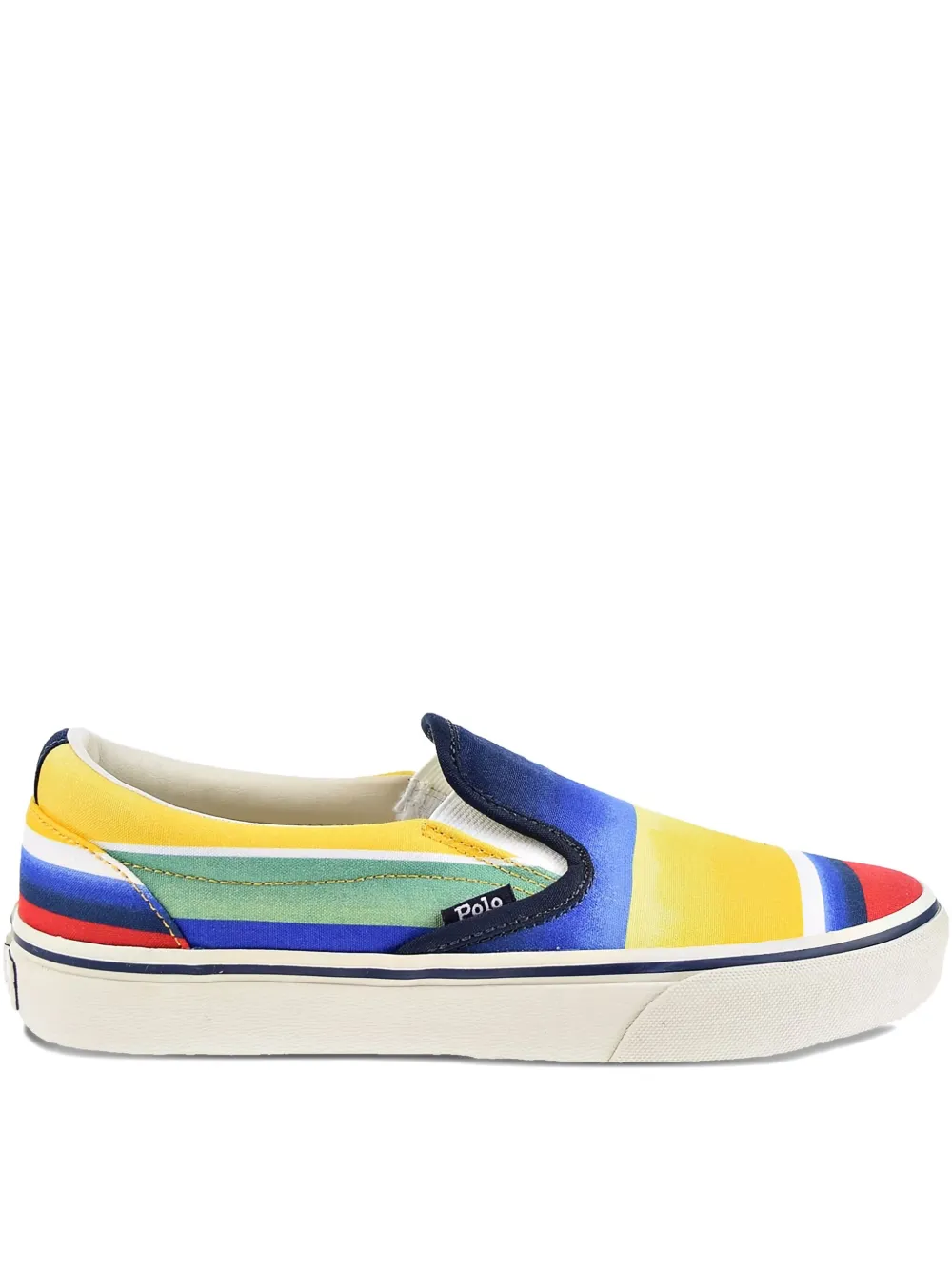 Polo Ralph Lauren striped-pattern slip-on sneakers Yellow