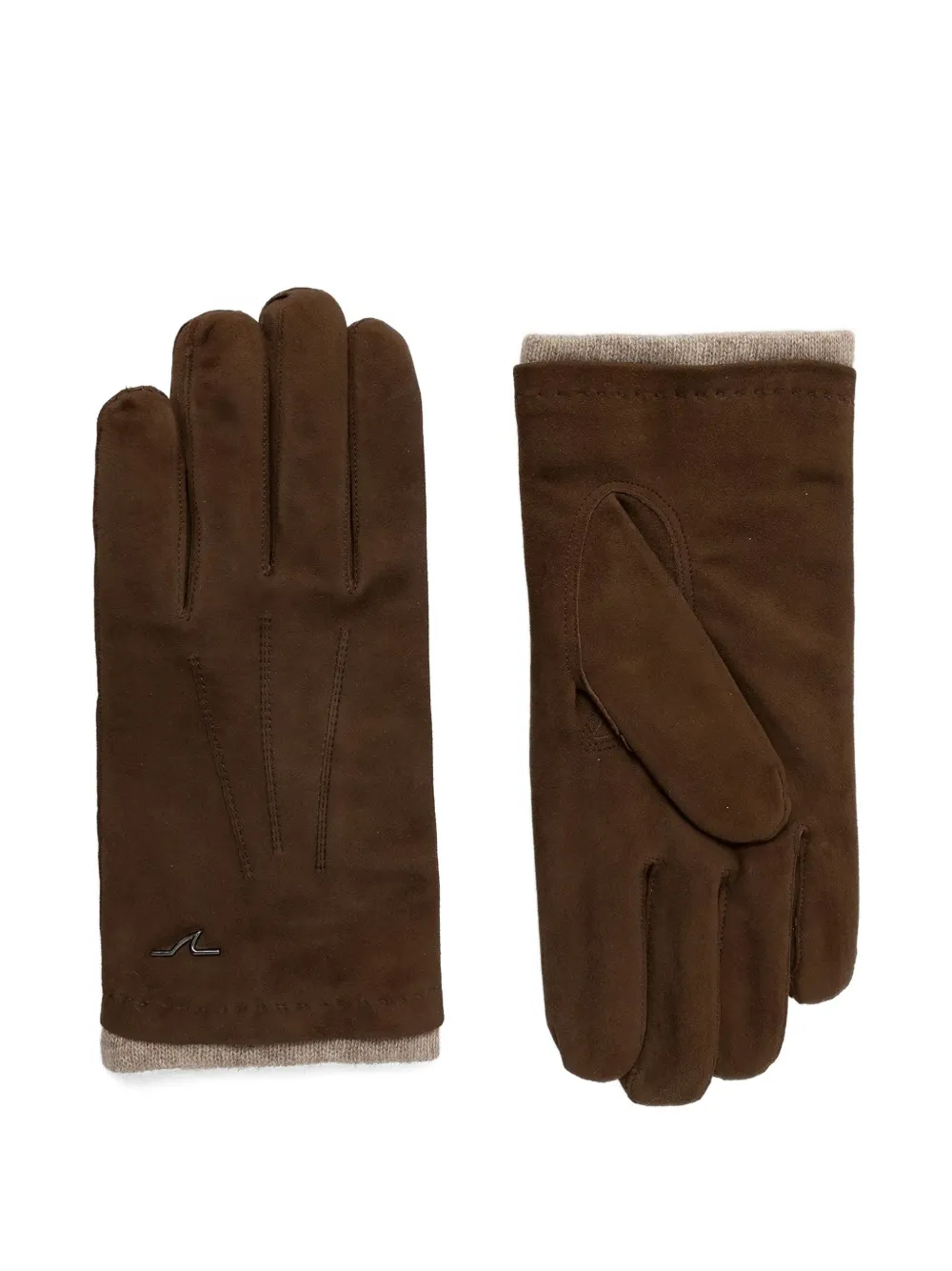 Paul & Shark Logo-detail Gloves In Brown