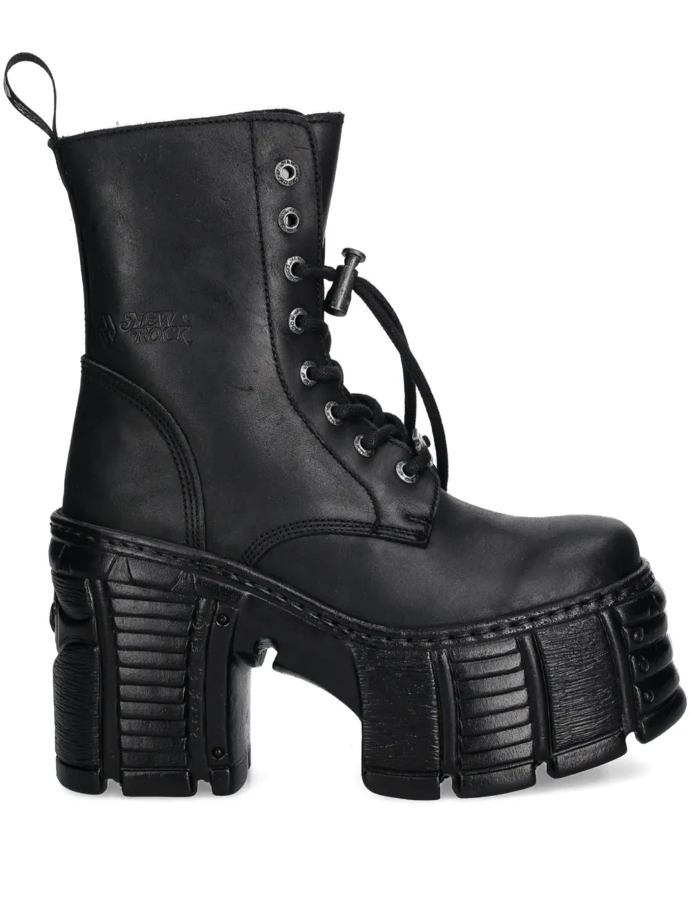 NEW ROCK 120mm lace-up platform boots | Black | Image 1
