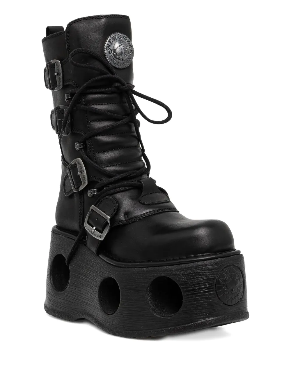 NEW ROCK 100mm buckle platform boots | Biker Boots | Image 2