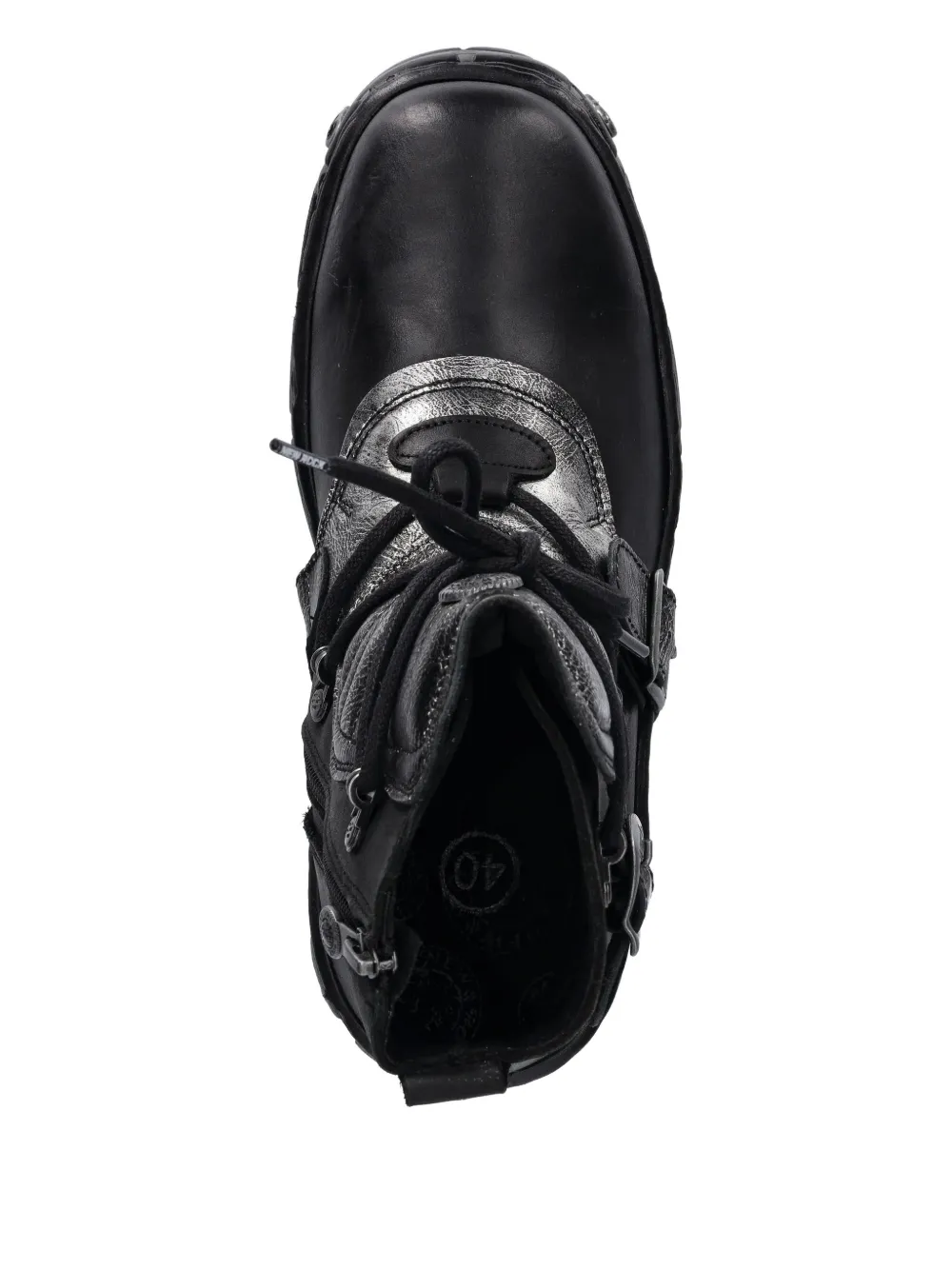 NEW ROCK 120 mm laarzen met plateauzool en gesp Zwart