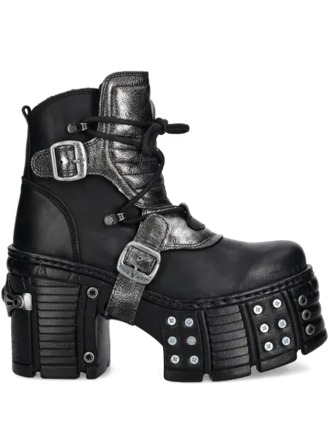 NEW ROCK 120mm buckle platform boots