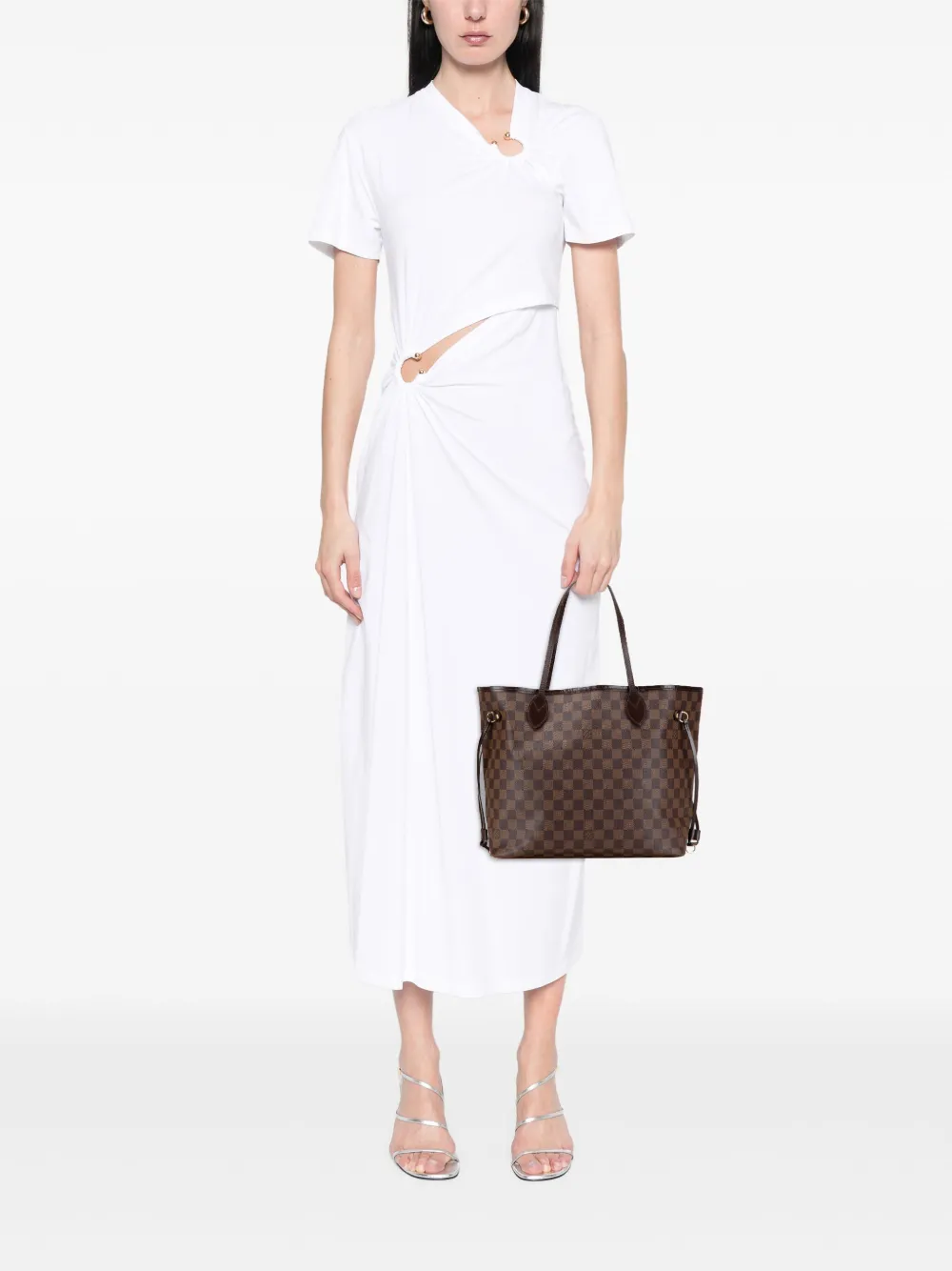 Louis Vuitton Pre-Owned 2011 Damier Ebene Neverfull MM tote bag | Pre-Owned | Image 2