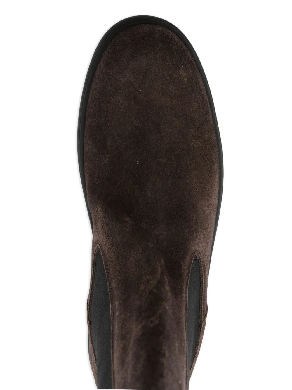 Tod's Suede Ankle Boots Featuring Elastic Panels In Brown