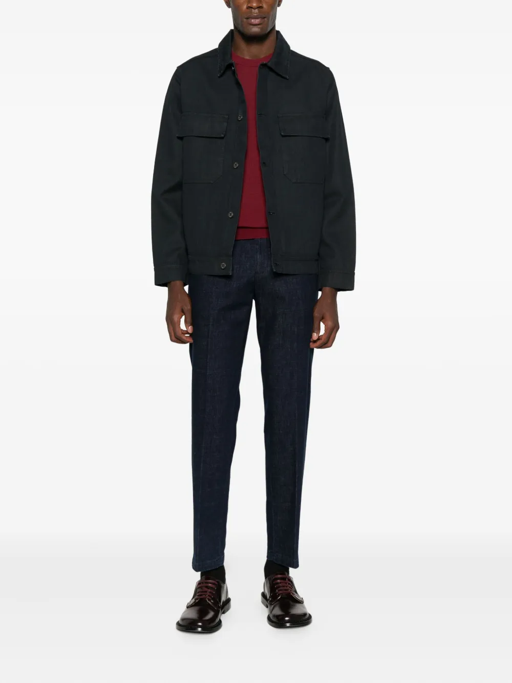 Trc Pocket Button Jacket In Blue