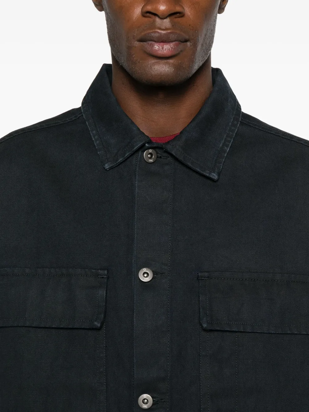 Trc Pocket Button Jacket In Blue