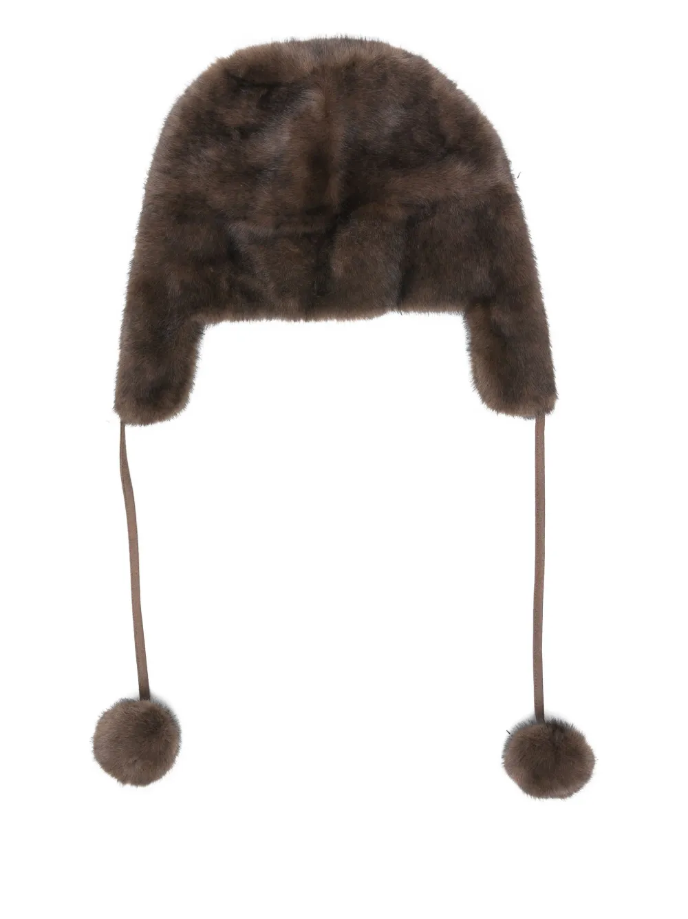 Gotha Pompom Hat In Brown