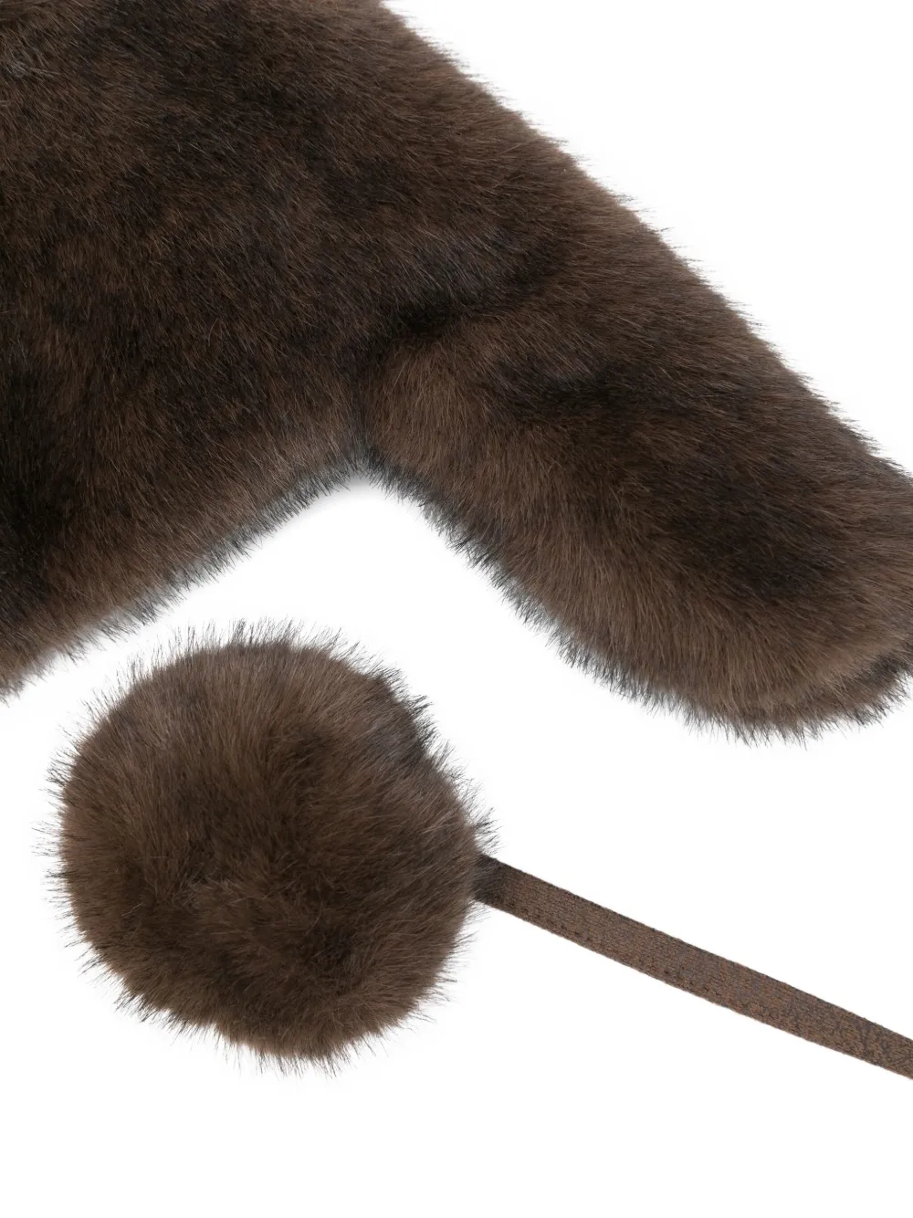 Gotha Pompom Hat In Brown