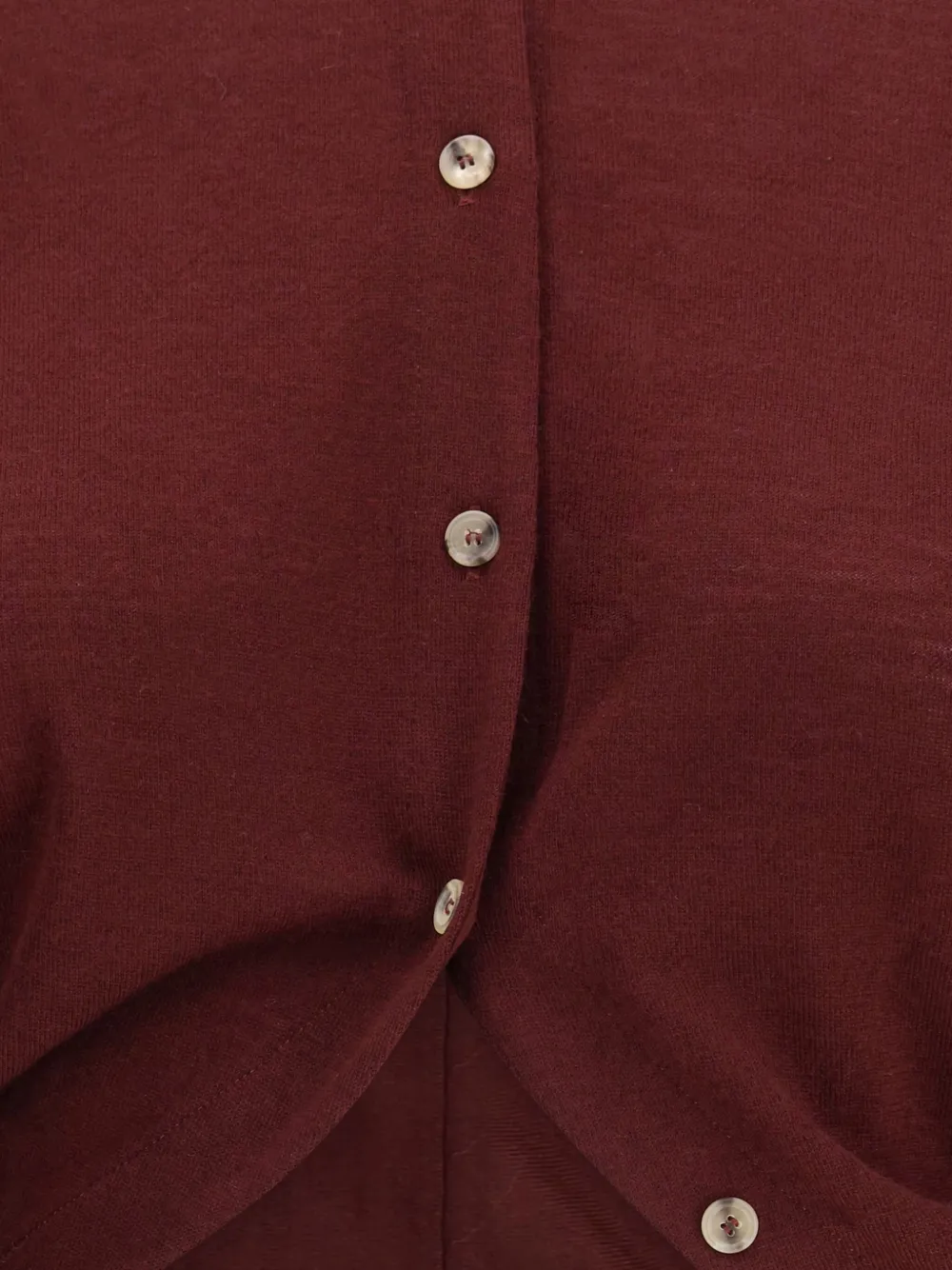 Khaite Cropped Finn Cardigan In Burgundy