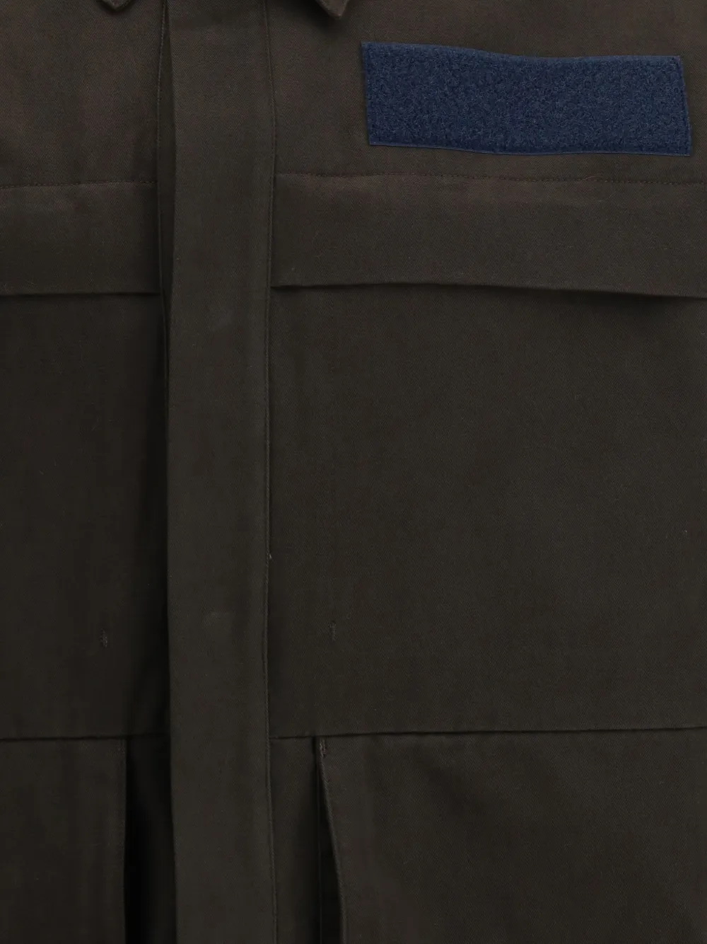 Gr10k Alpha Patch-pocket Cotton Shirt Jacket In Brown