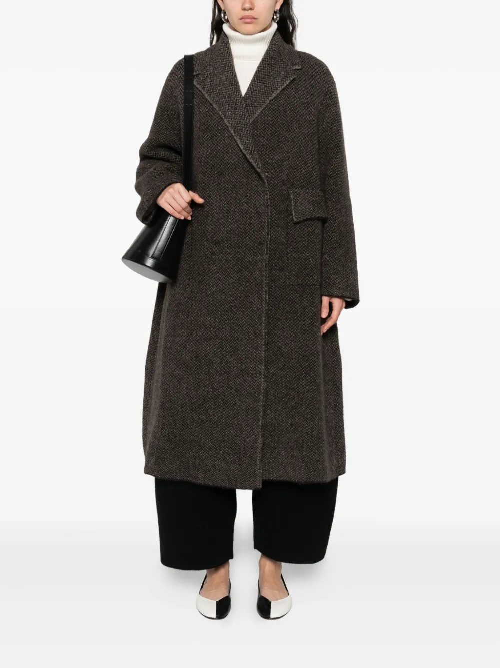 Boboutic pocketed herringbone-pattern coat | Double Breasted & Peacoats | Image 2