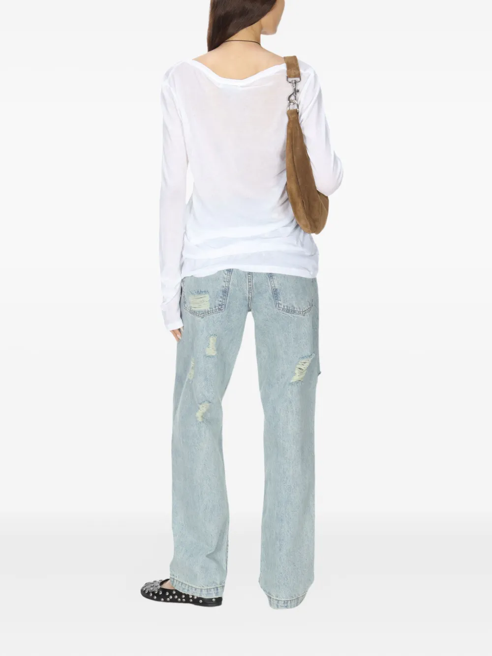 Gimaguas Bahmon Long-sleeve Mini Dress In White