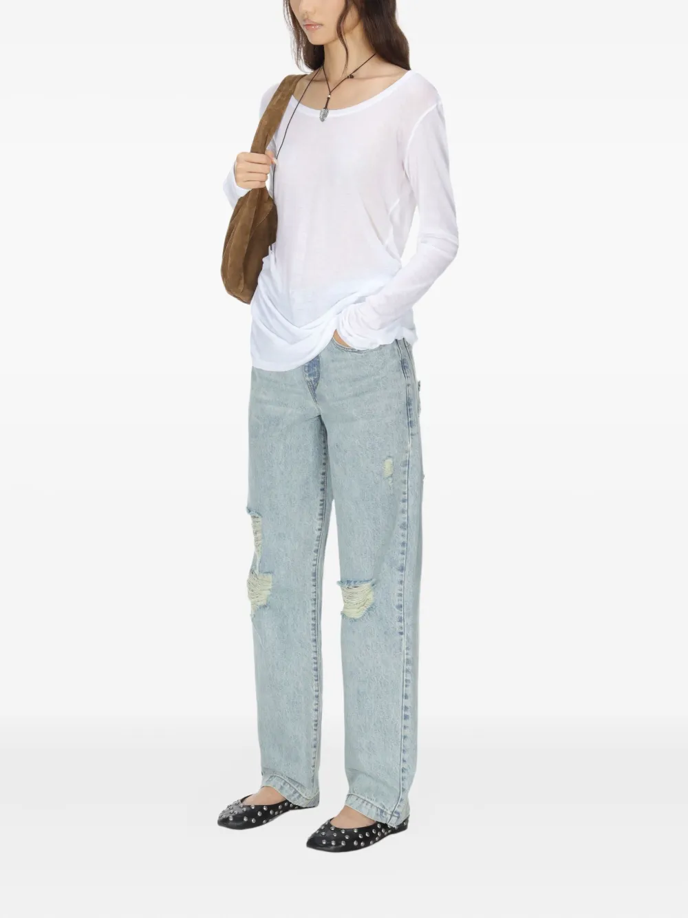 Gimaguas Bahmon Long-sleeve Mini Dress In White