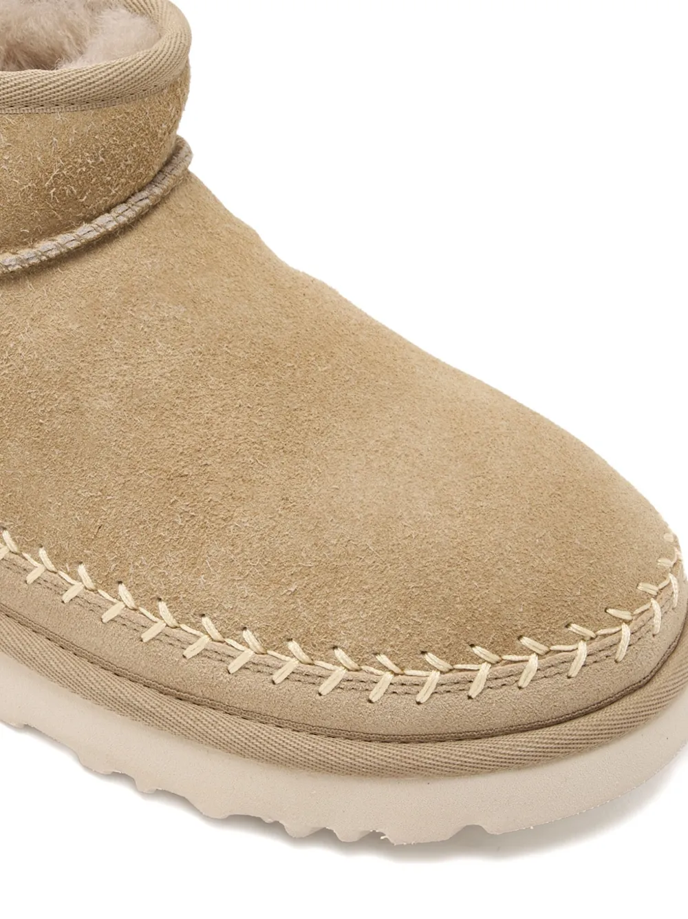 UGG stitched-trim suede boots Neutrals