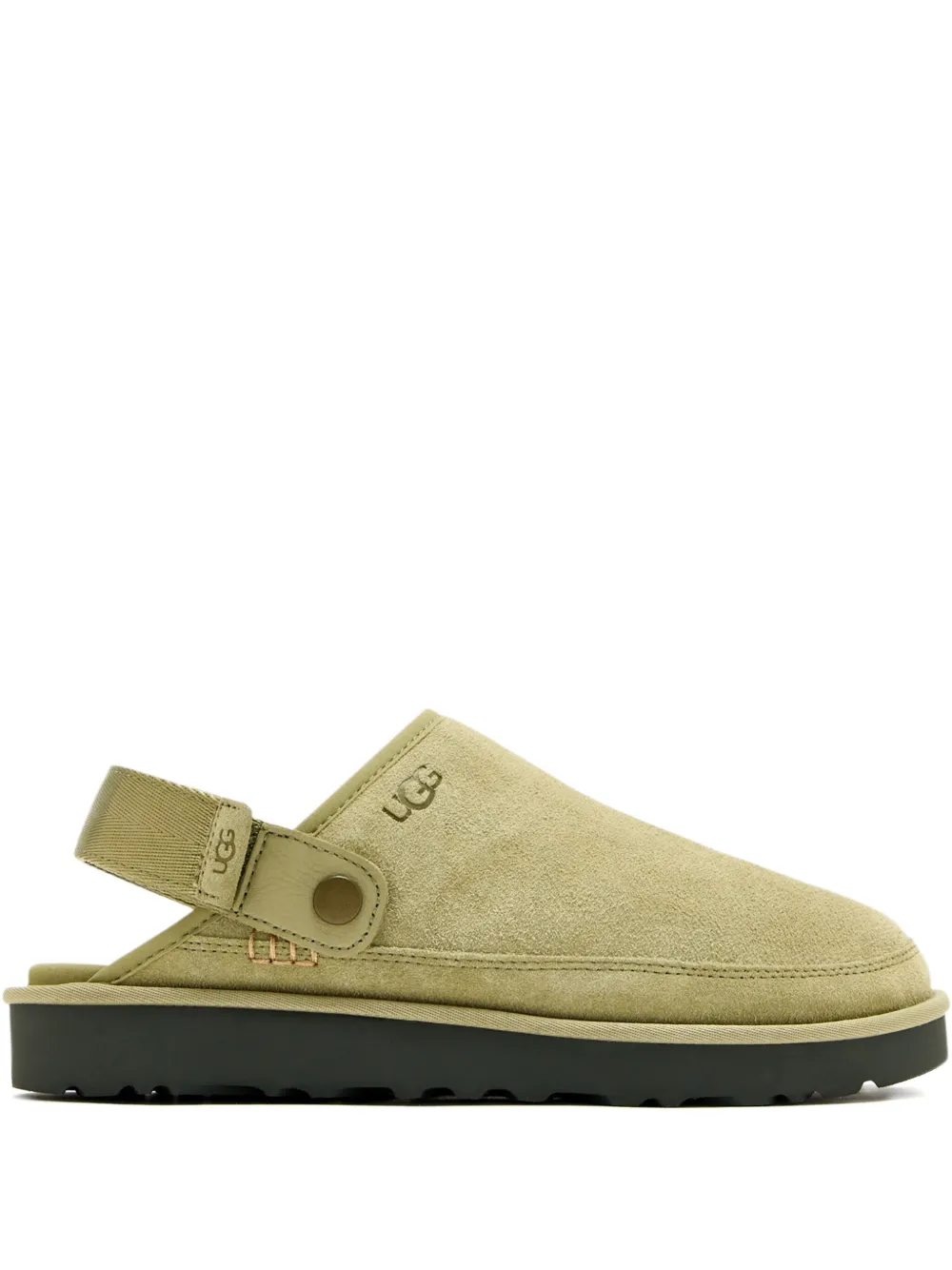 UGG strap-detail suede mules Green