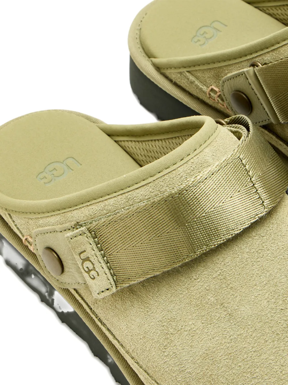 Ugg Strap-detail Suede Mules In Multi