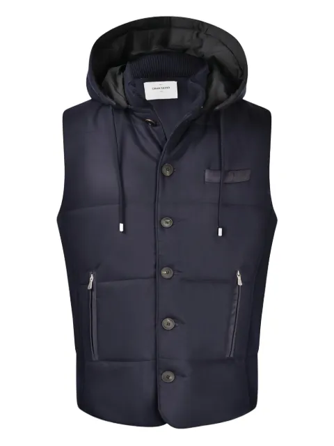 Gran Sasso hooded button-fastening gilet