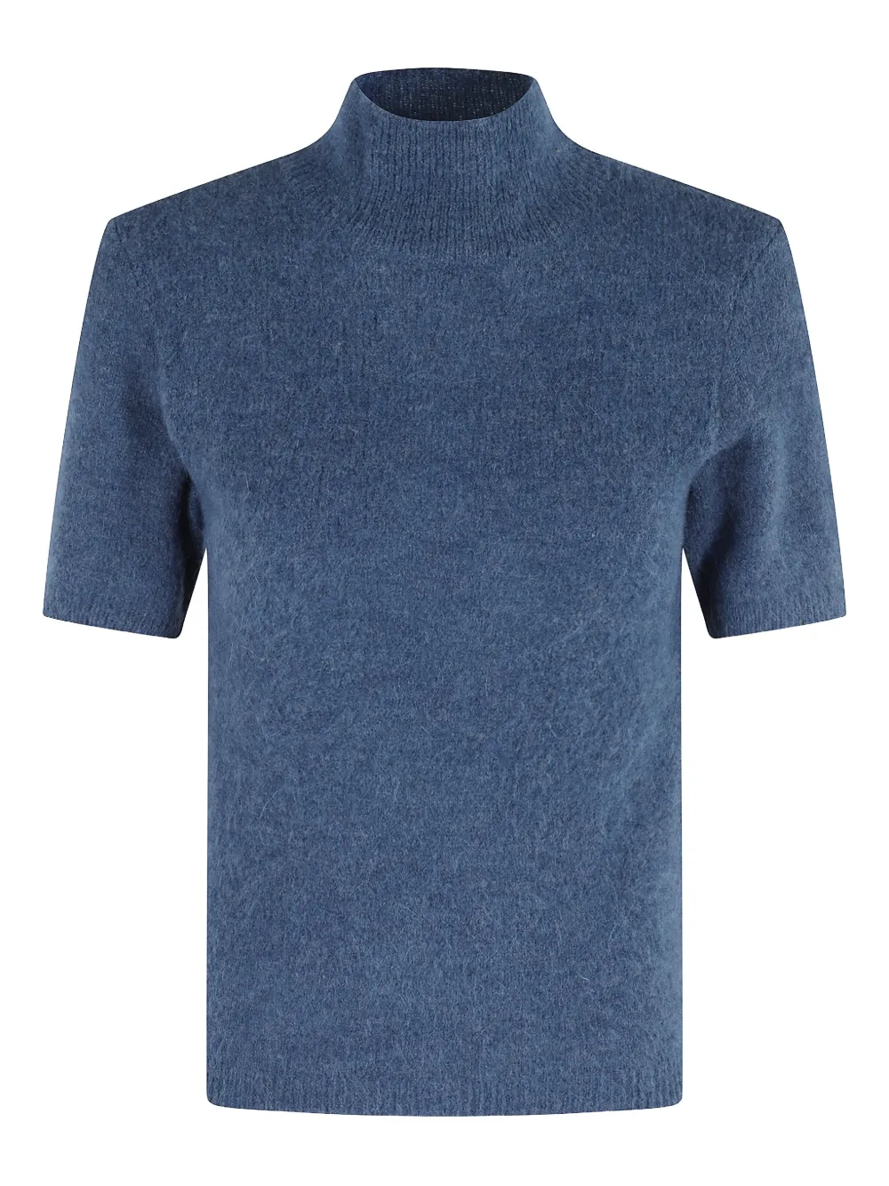 Apc Edie Short-sleeve Funnel-neck Sweater In Animal Print