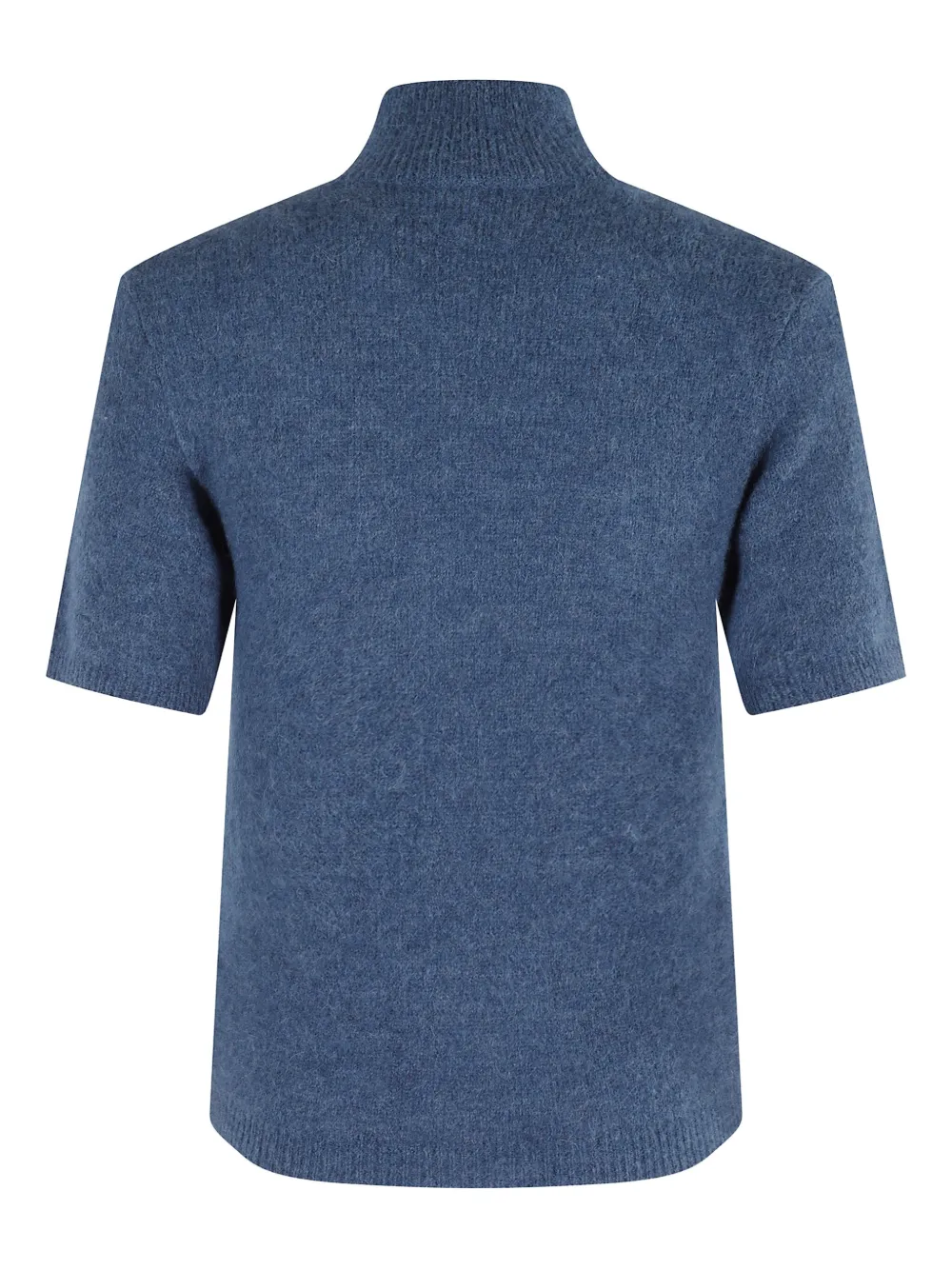Apc Edie Short-sleeve Funnel-neck Sweater In Animal Print