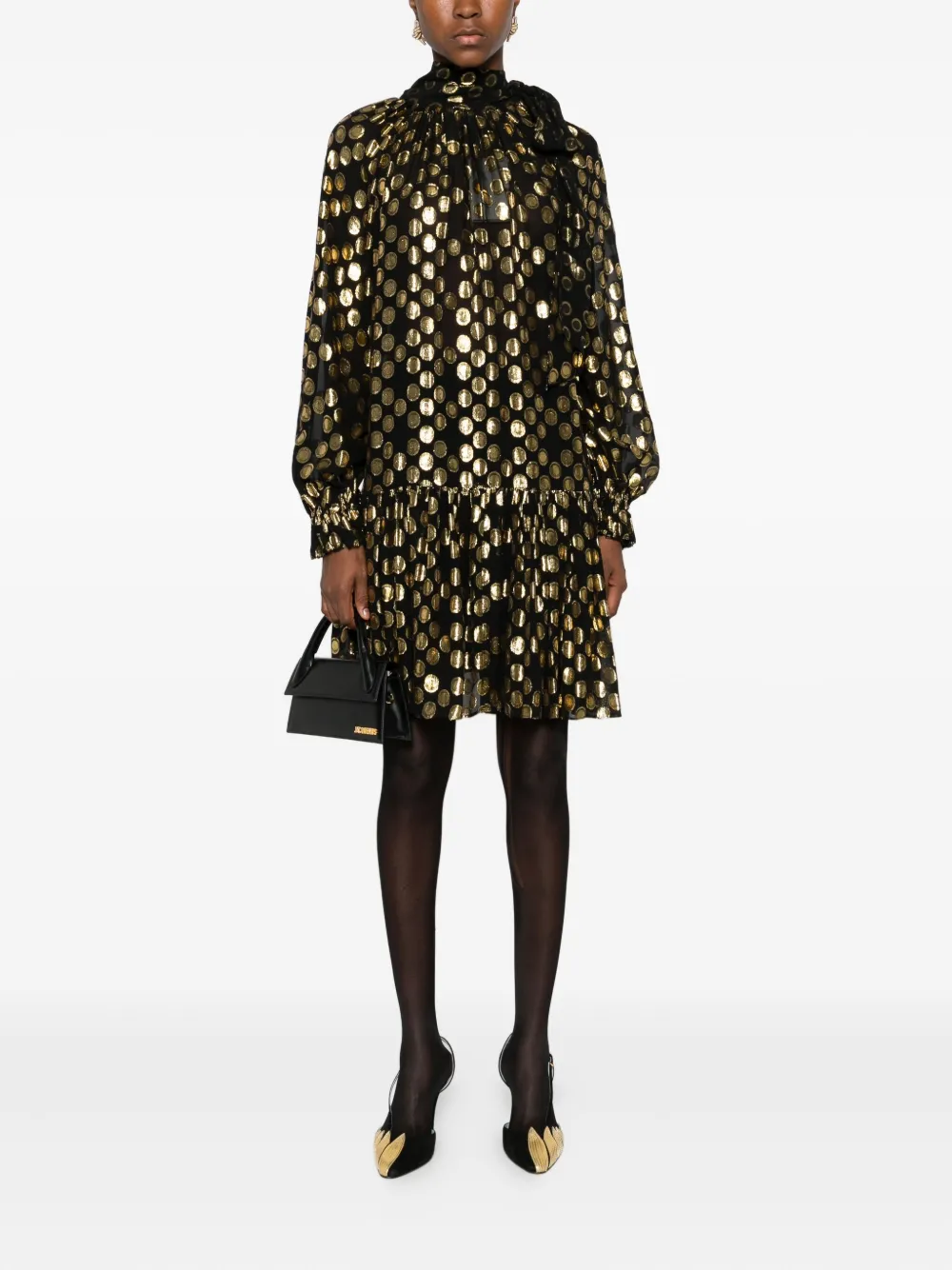 Ulla Johnson Loretta Polka-dot Ruffled Mini Dress In Multi