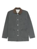 Officine Generale corduroy-collar denim jacket - Grey